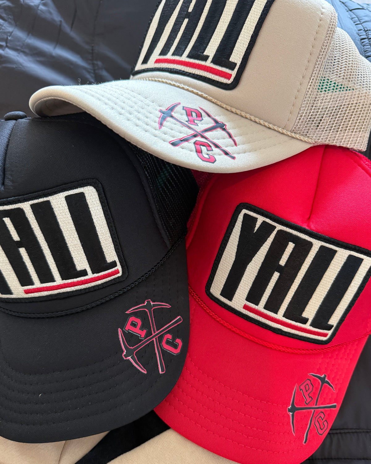 YALL Patch Trucker Hat with Miner Logo