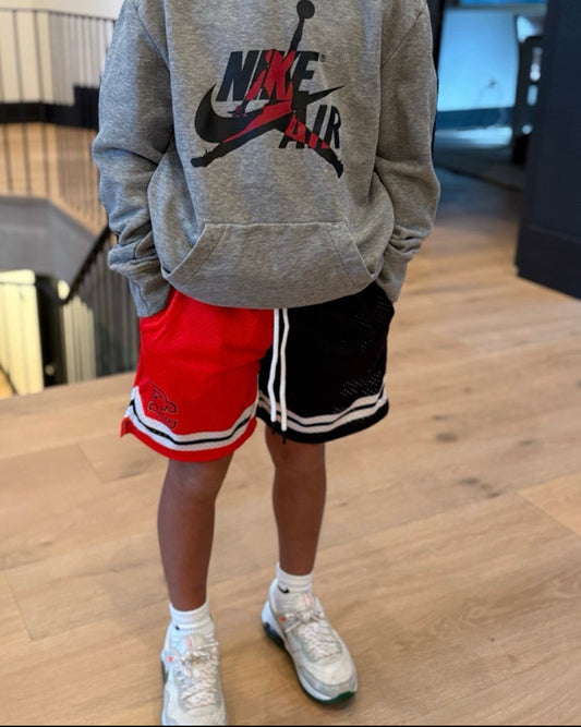 Park City Mesh Shorts, Black and Red Colorblock, 2025 Style SALE