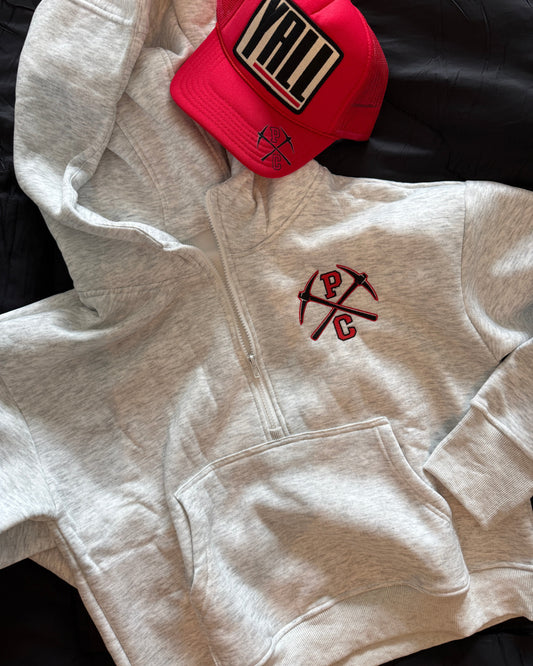 Women's Heather Grey Embroidered Hoodie