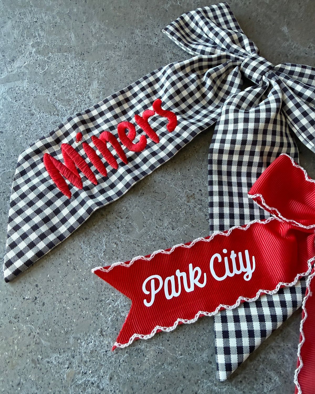 Hair Bows, Park City Red and Miners Gingham