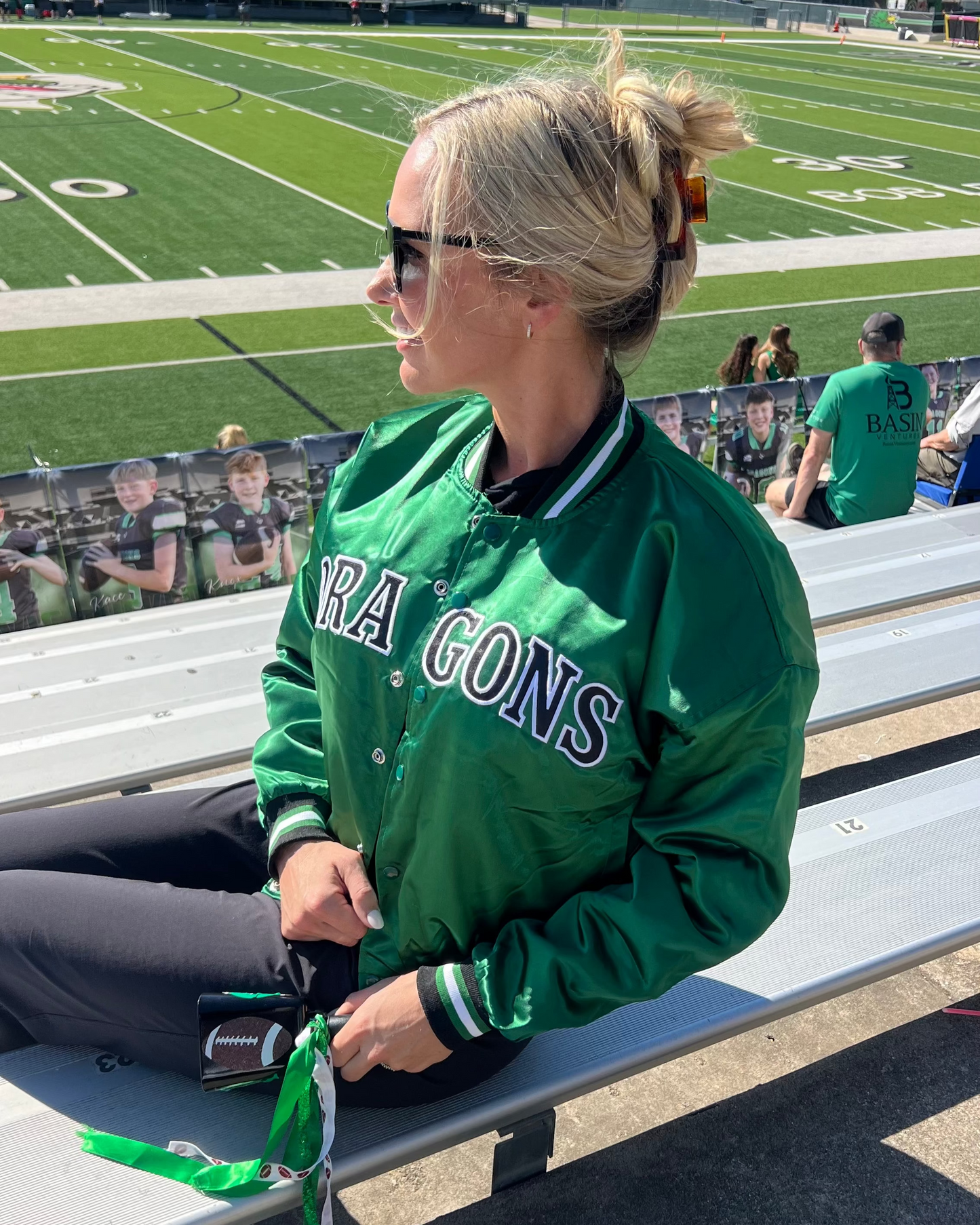 Southlake Dragons Green Throwback Women's Varisty Jacket