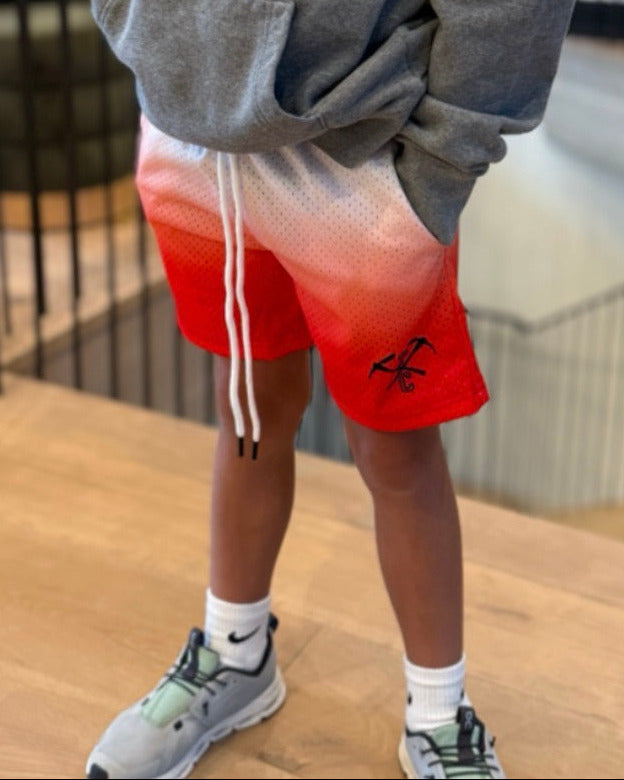 Park City Mesh Shorts, Red to White Fade Hombre, 2025 Style SALE