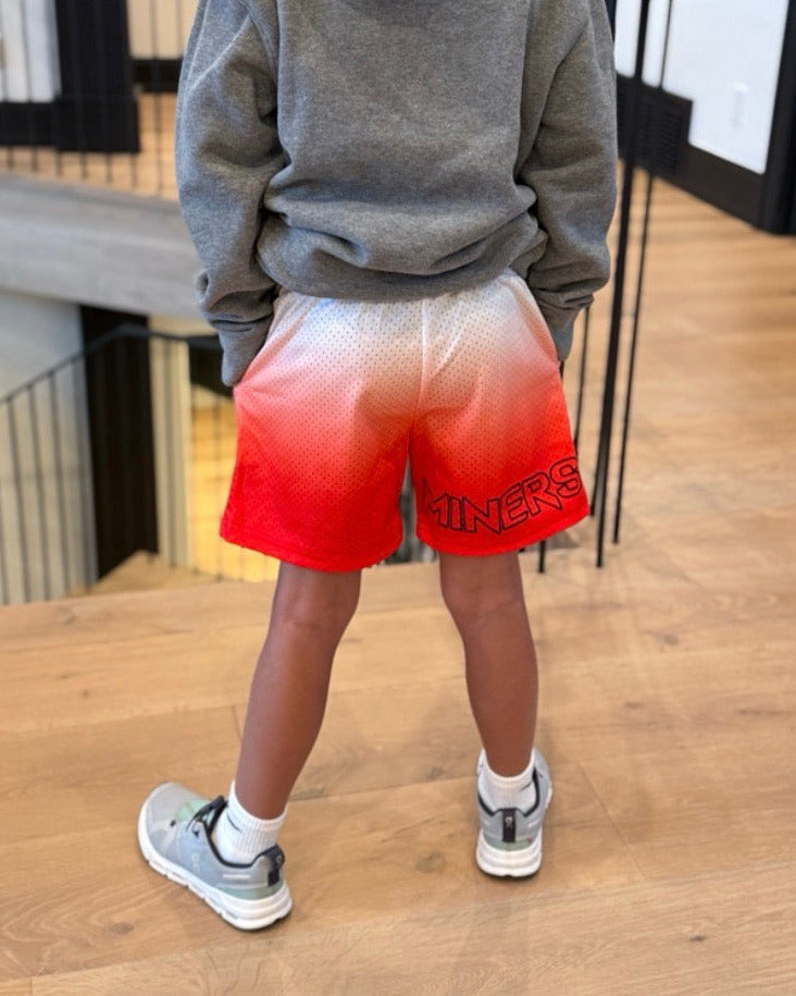 Park City Mesh Shorts, Red to White Fade Hombre, 2025 Style SALE