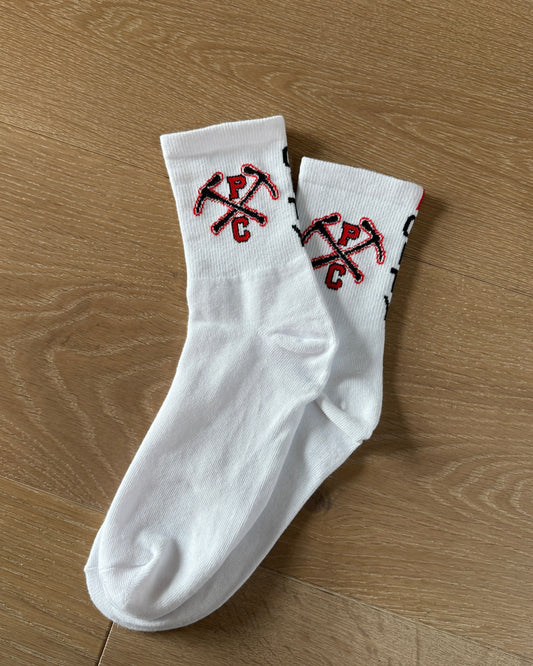 Park City White Crew Socks, 2025