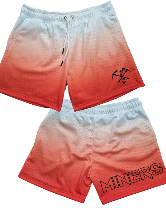 Park City Mesh Shorts, Red to White Fade Hombre