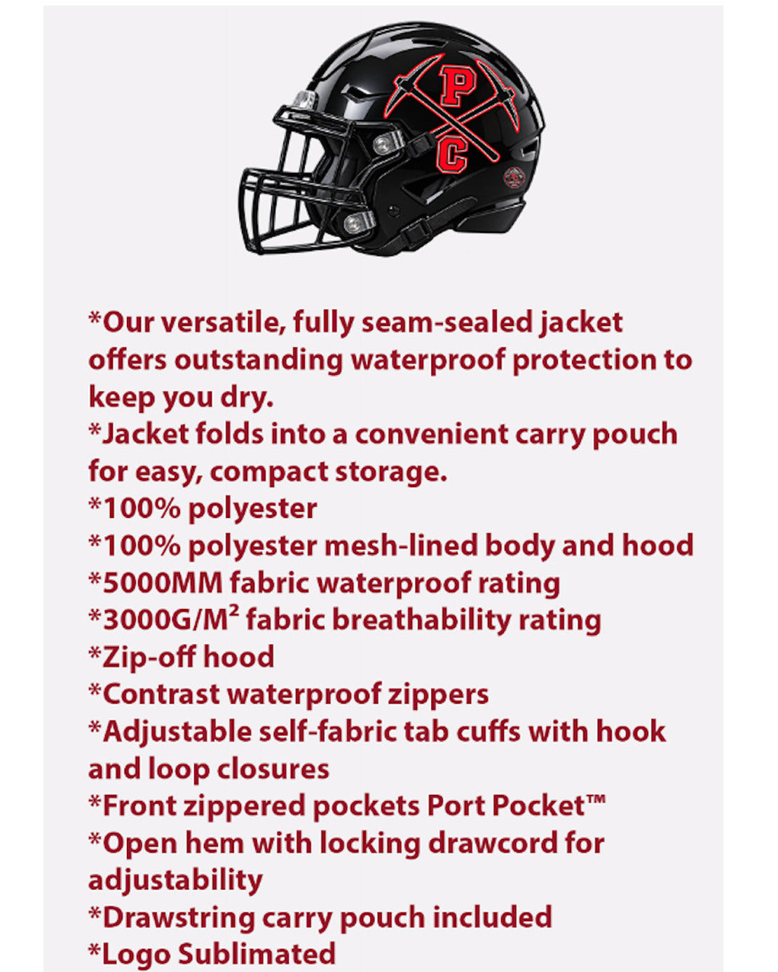 All Weather Jacket for Park City Youth Football
